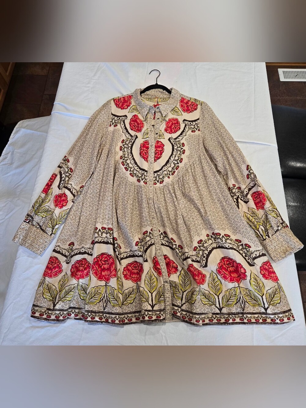 Free People Smell The Roses Mini Dress Size L